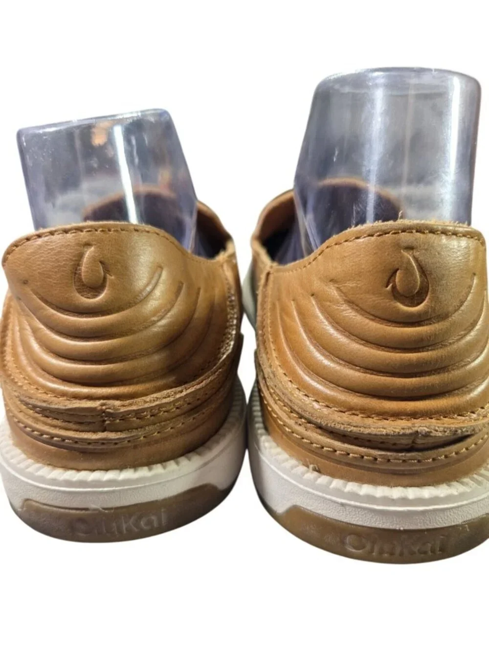 OluKai Kakaha Nia Brown Leather Slip-On Casual Shoes Men’s US 10 EU 43 10557